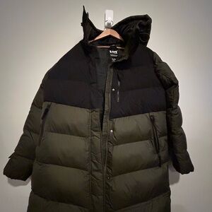 Helly Hansen Black and Olive Puffer Jacket